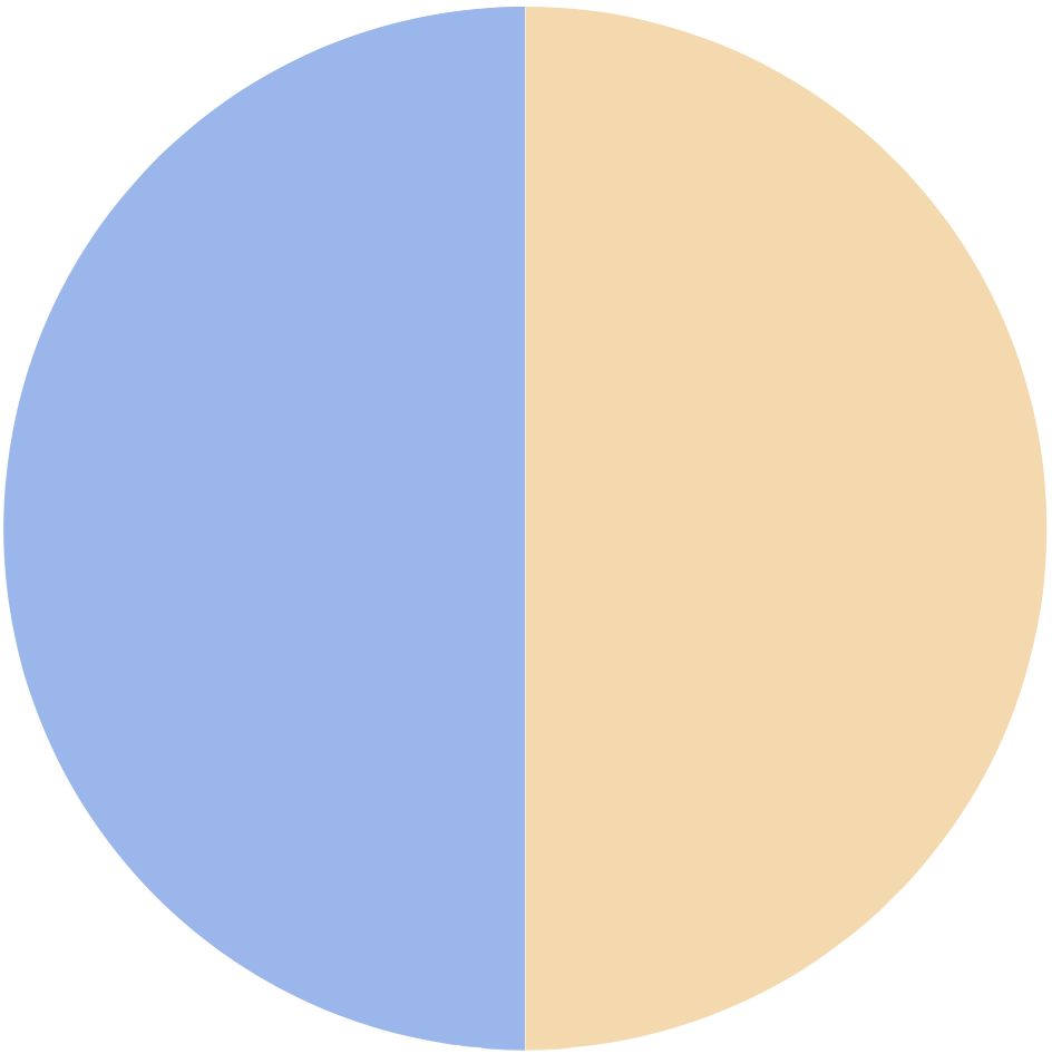 a pale blue and yellow circle